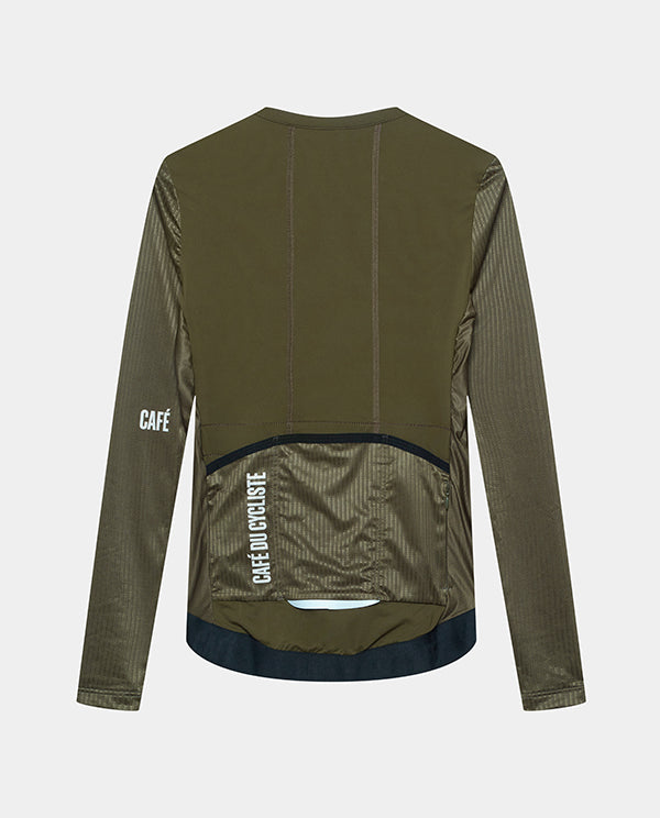 Café du Cycliste 車衣 Roxane LS Jersey Khaki 長袖 女款 卡其綠