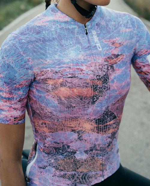 Q36.5 車衣 Gregarius Damascato Jersey Women Purple 女款 大馬士革圖騰粉紫