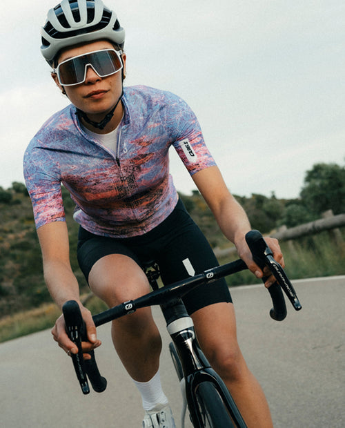 Q36.5 車衣 Gregarius Damascato Jersey Women Purple 女款 大馬士革圖騰粉紫