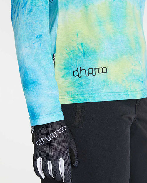 DHaRCO T恤 LS TieDye 長袖-女-藍綠染