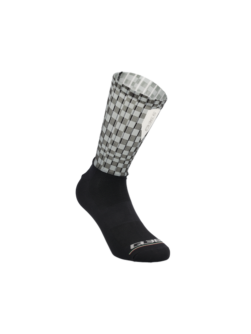Q36.5 車襪Aero Socks Check Grey 黑白格