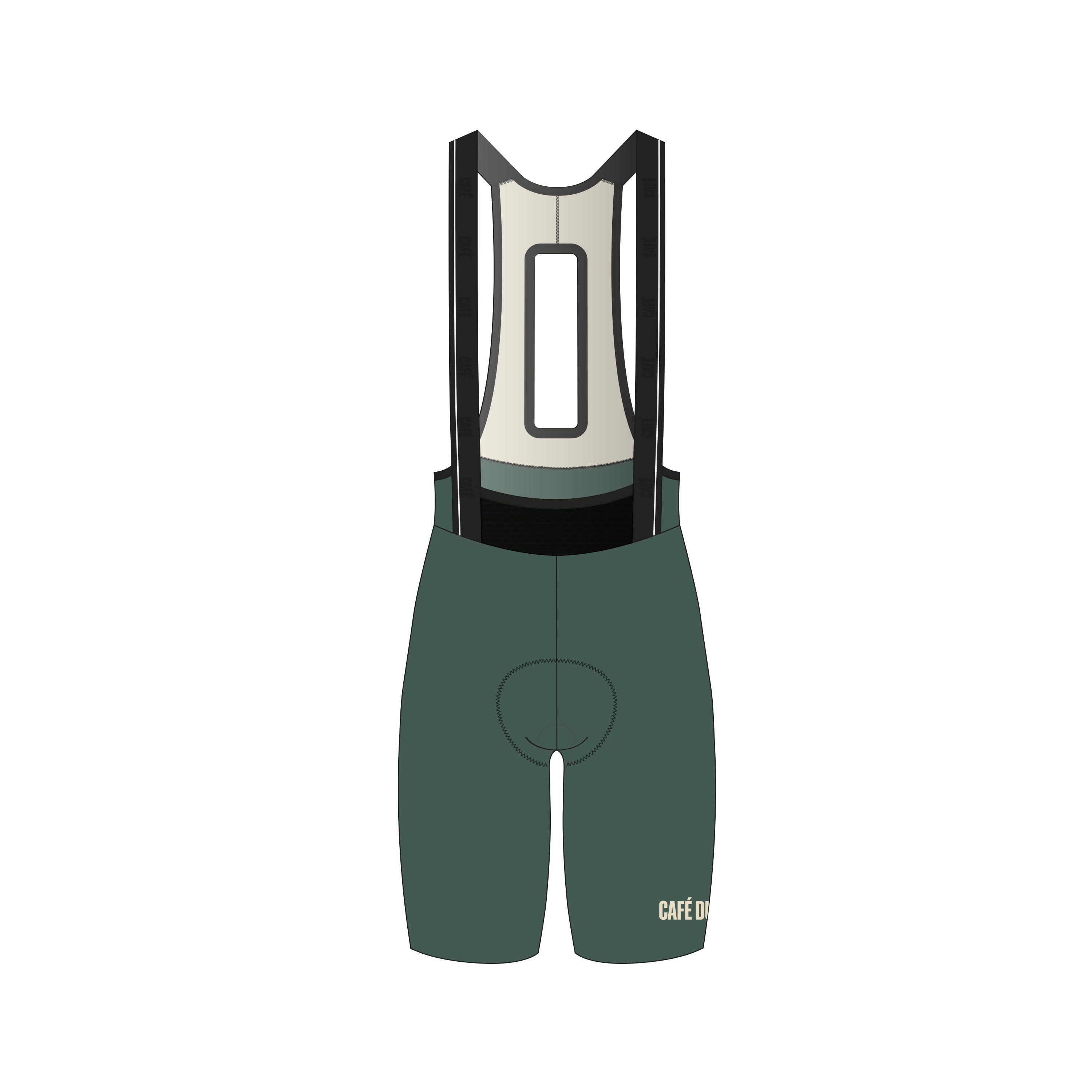 Café du Cycliste 壓縮車褲 Victoire MVC Bib Shorts Dark Green 女款 深綠