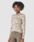 Café du Cycliste 車衣 Constance LS Jersey OysterGreyNaplesYellow 長袖 女款 黃棕塗鴉