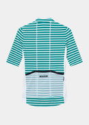 Café du Cycliste 車衣 Romy Midweight Jersey White Dark Sea 女款 綠白紋