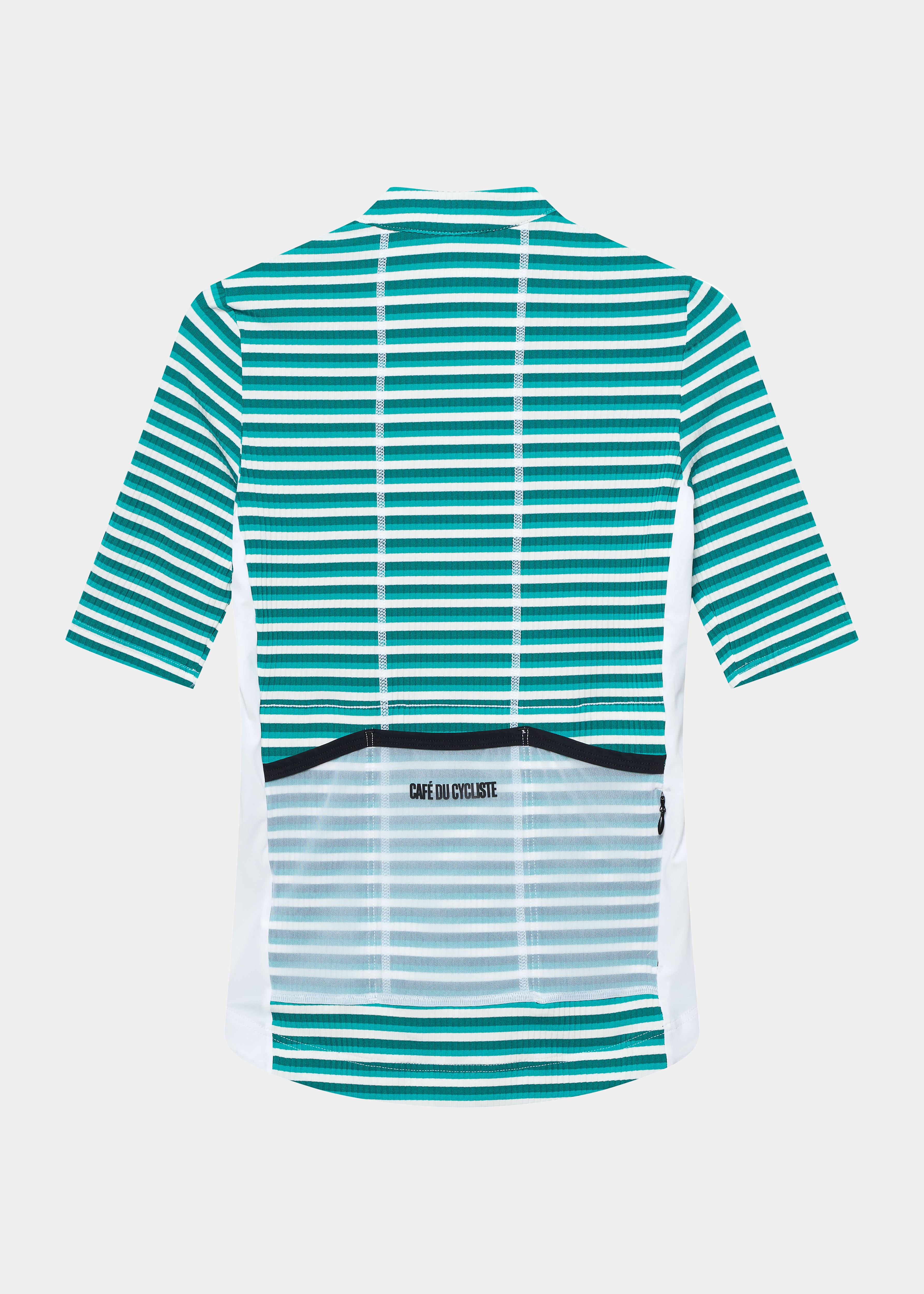 Café du Cycliste 車衣 Romy Midweight Jersey White Dark Sea 女款 綠白紋