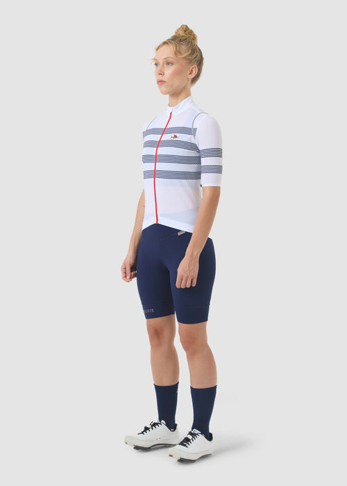 Café du Cycliste 車衣 Audax Mona V2 Superlight Jersey ClassicWhite 女款 經典藍白
