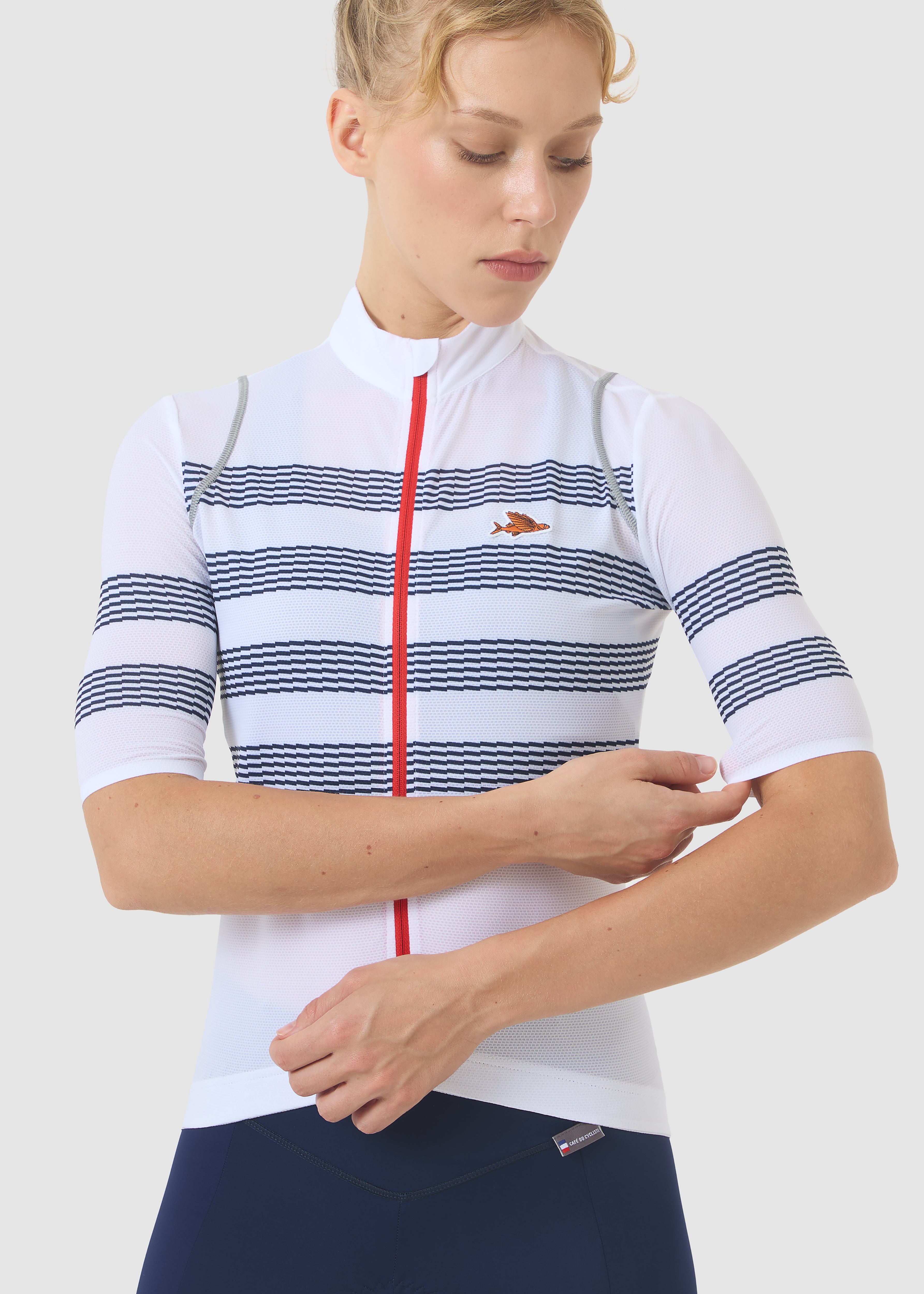 Café du Cycliste 車衣 Audax Mona V2 Superlight Jersey ClassicWhite 女款 經典藍白