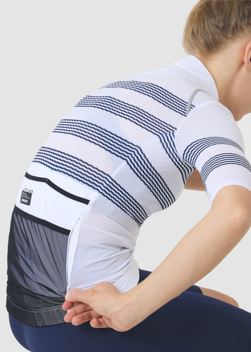 Café du Cycliste 車衣 Audax Mona V2 Superlight Jersey ClassicWhite 女款 經典藍白