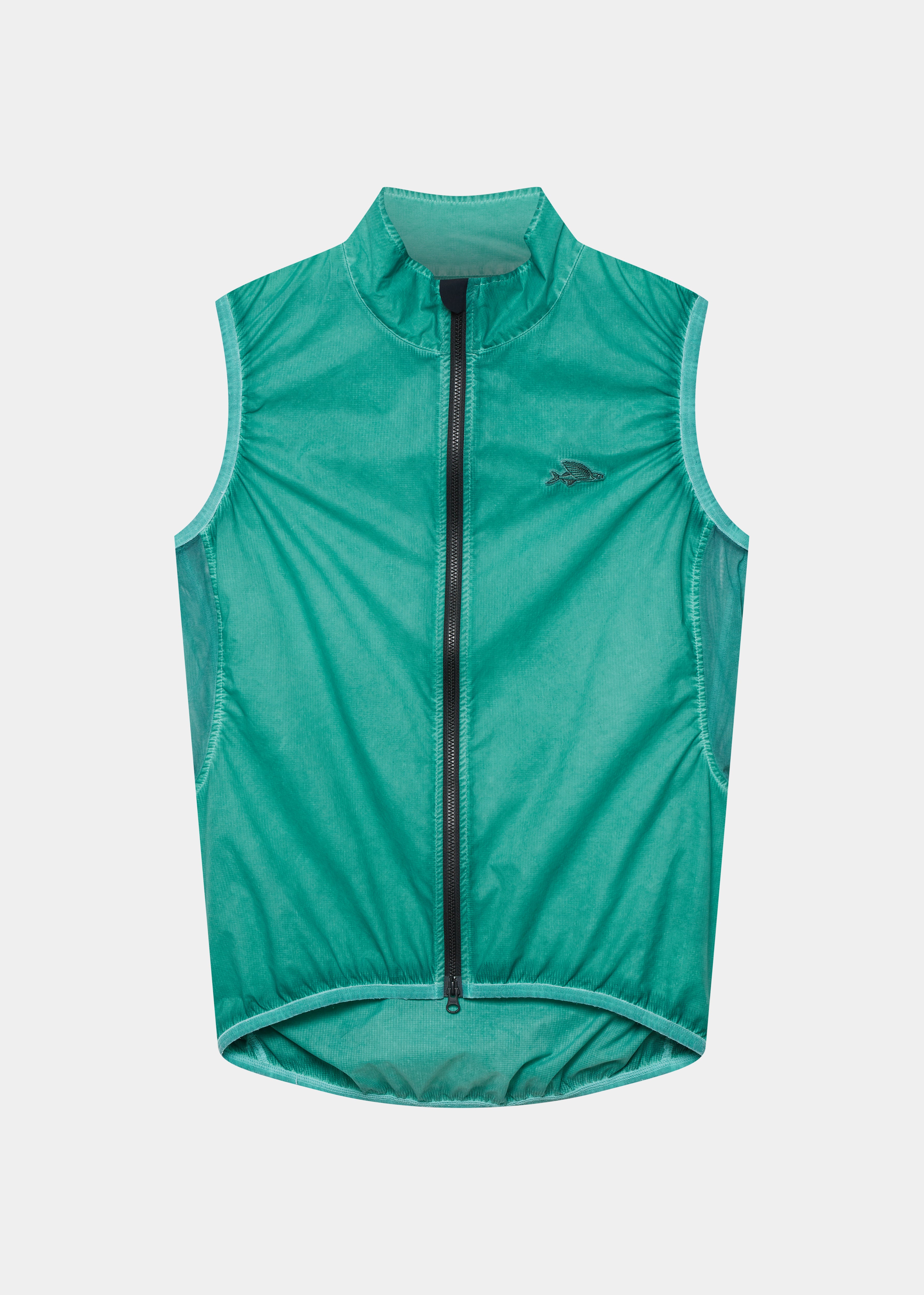 Café du Cycliste 防風背心 Edith Windproof Gilet Cold Dye Dark Sea 男款 冷染綠