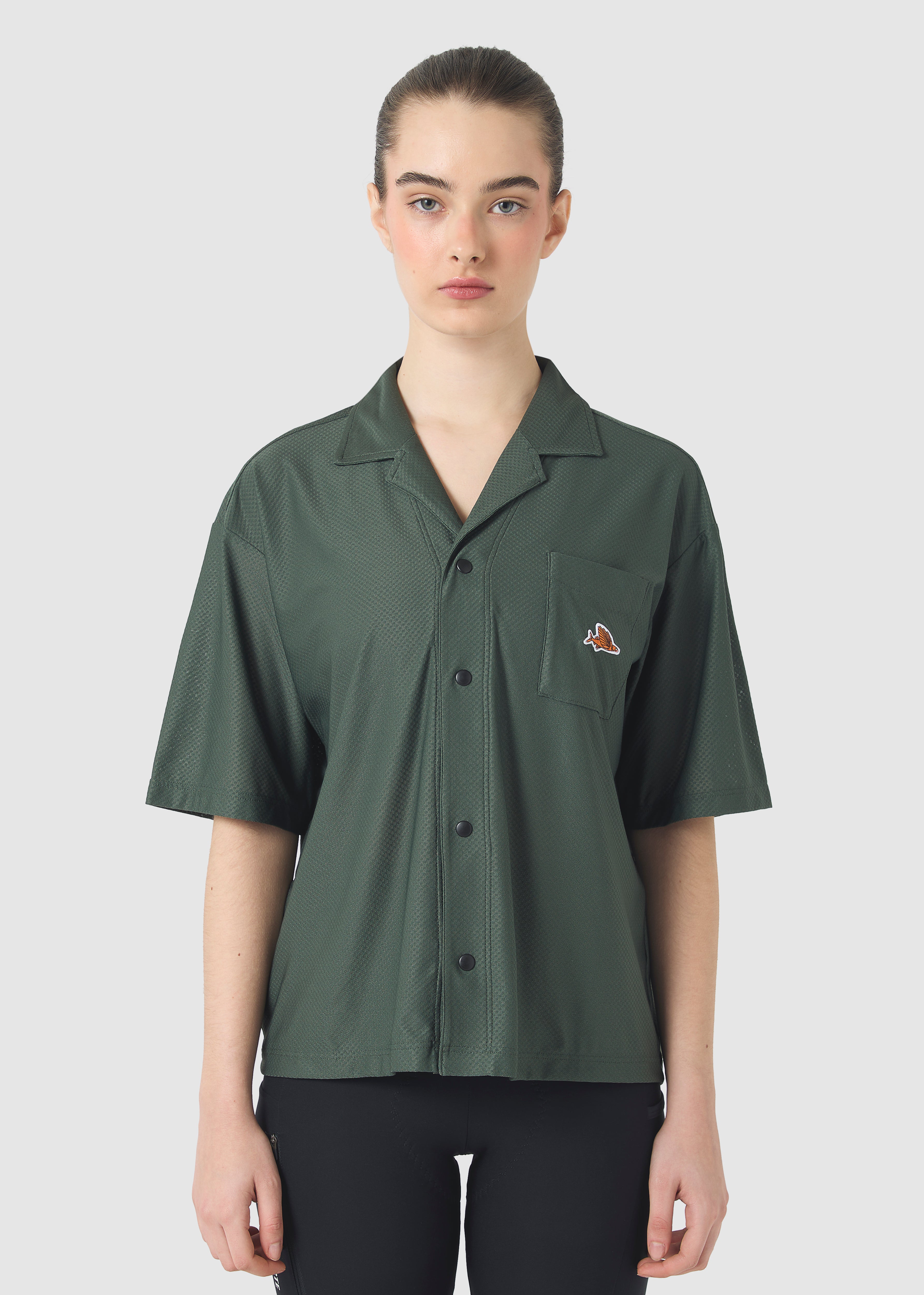 Café du Cycliste 休閒衫 Gladys Ultralight Shirt Khaki 男女共版 卡其綠