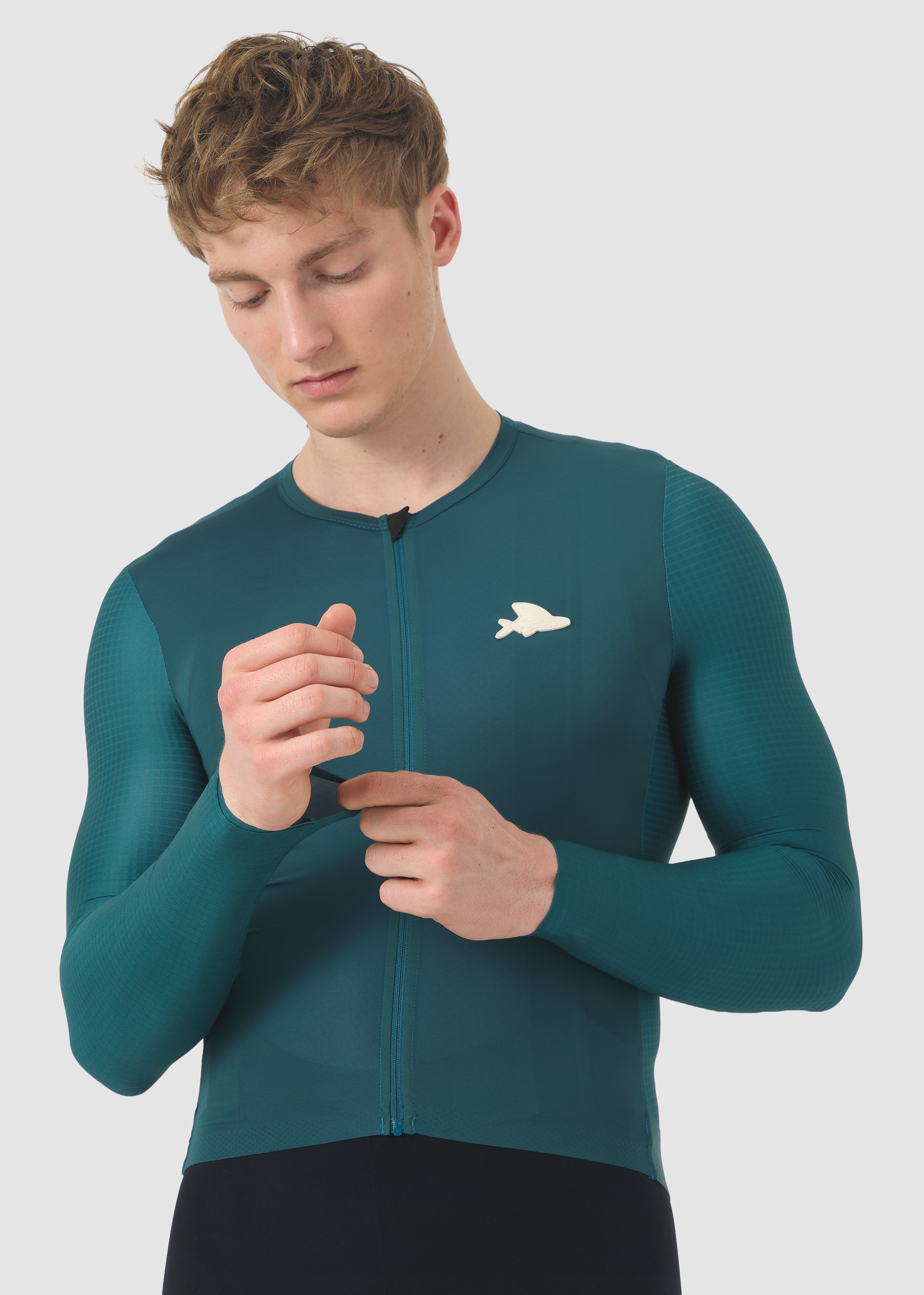 Café du Cycliste 車衣 Andrea Superlight LS Jersey Dark Sea 長袖 男款 深綠