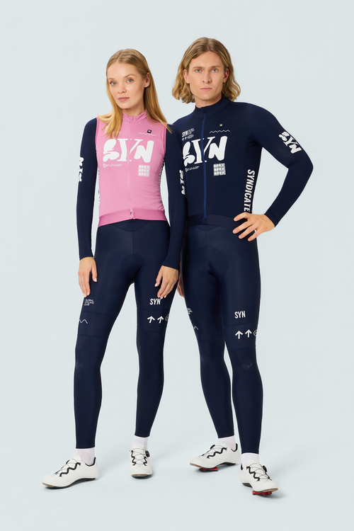 SYN 保暖長袖車衣Pro Team APEX Thermal LS Jersey 2.0 Dark Blue 男款 藍