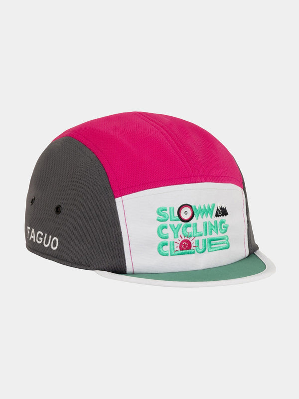 Café du Cycliste 小帽 Arnaud Cycling Cap Slow-Pink-Grey Faguo聯名款 粉白綠