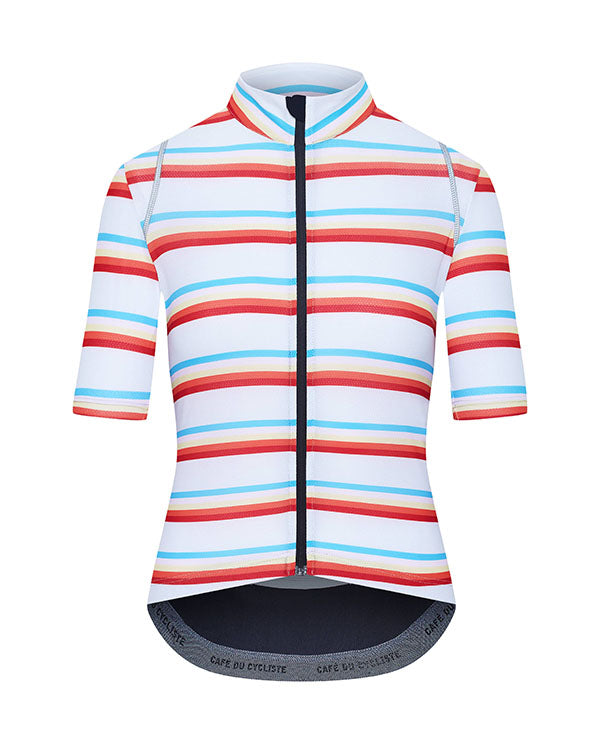 Café du Cycliste 車衣Audax Mona CreamOrangeBlue短 女-白橘藍