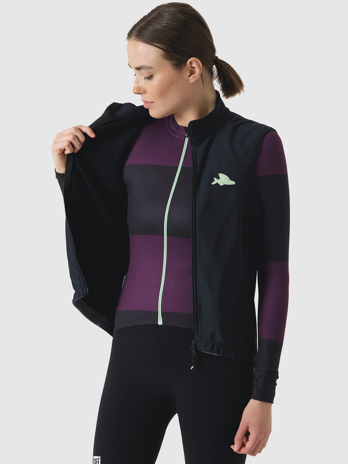 Café du Cycliste 背心 Sibille Thermal Gilet Raven 女款 黑