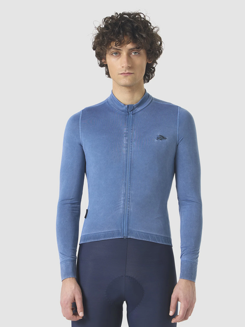 Café du Cycliste 車衣 Charlie Cold Dye Navy 長袖 男款 冷染藍