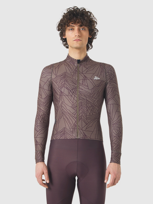 Café du Cycliste 車衣 Charlie Cold Dye Red Moss 長袖 男款 冷染暗紅