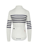 Café du Cycliste 車衣Claudette White長袖 女-藍白條紋