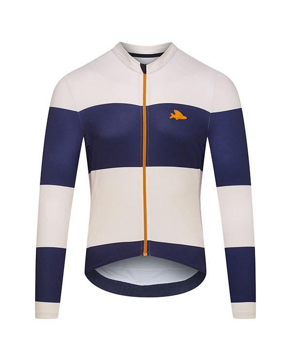 Café du Cycliste 車衣 Constance LS Jersey Navy/Chalk 長袖 男款 藍白條紋