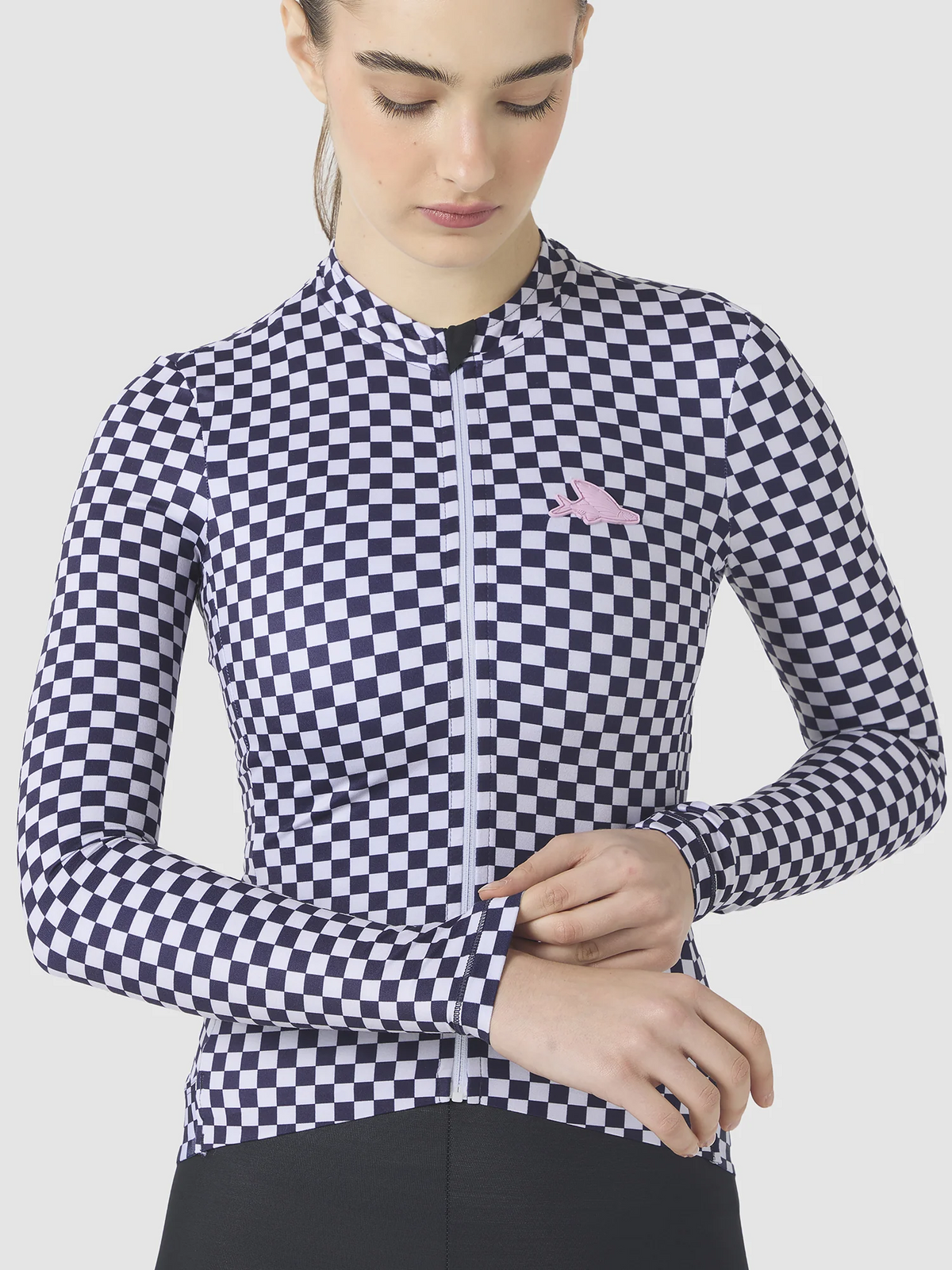 Café du Cycliste 車衣 Constance V2 LS Jersey Grey Purple 長袖 女款 紫灰格