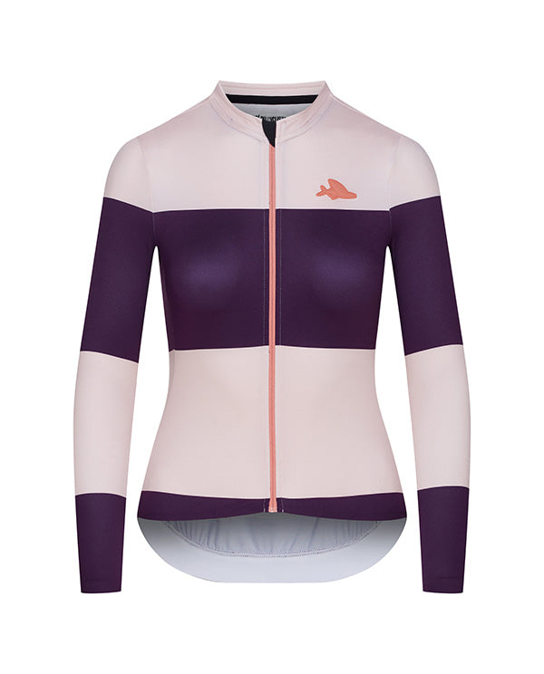 Café du Cycliste 車衣 Constance LS Jersey Quetsche Rosa 長袖 女款 紫粉條紋