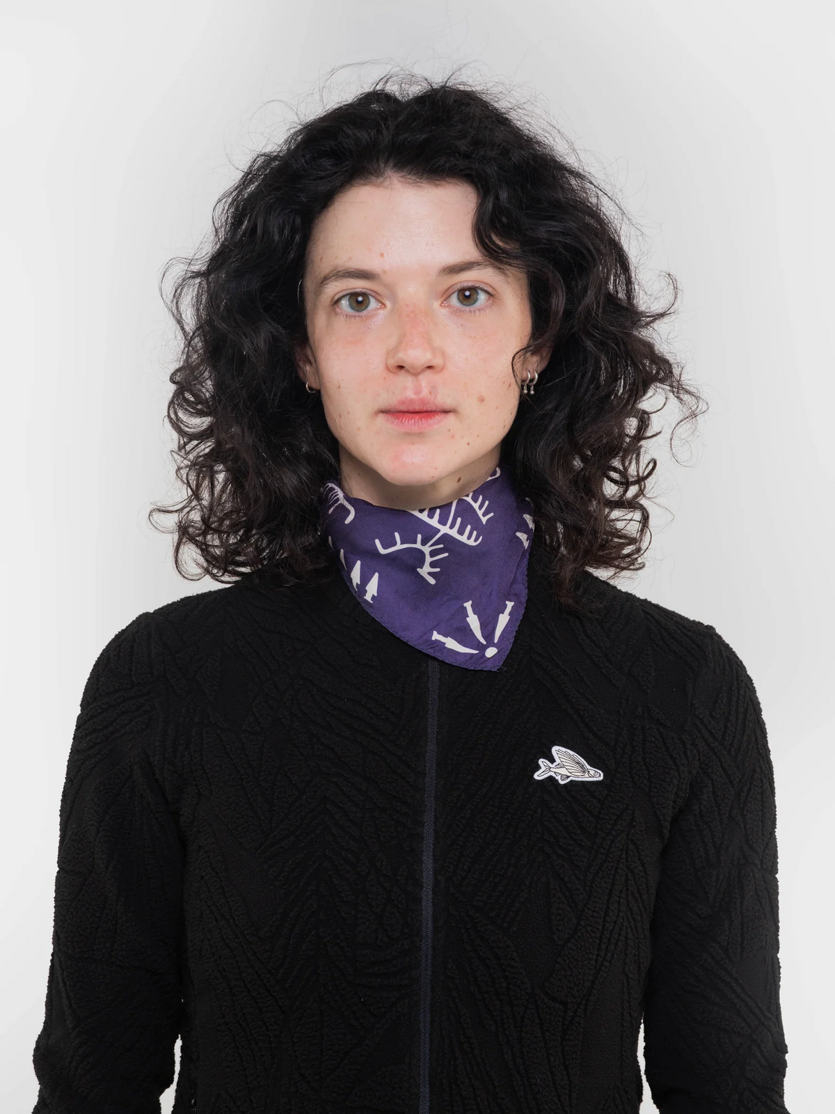 Café du Cycliste 絲巾Carre de Soie Scarf Pueple Rain 深灰紫