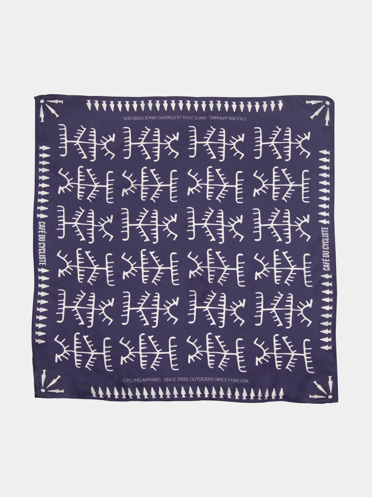 Café du Cycliste 絲巾Carre de Soie Scarf Pueple Rain 深灰紫