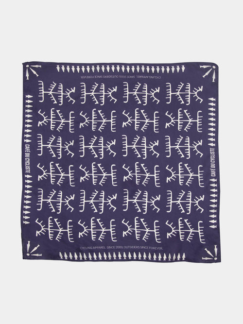 Café du Cycliste 絲巾Carre de Soie Scarf Pueple Rain 深灰紫