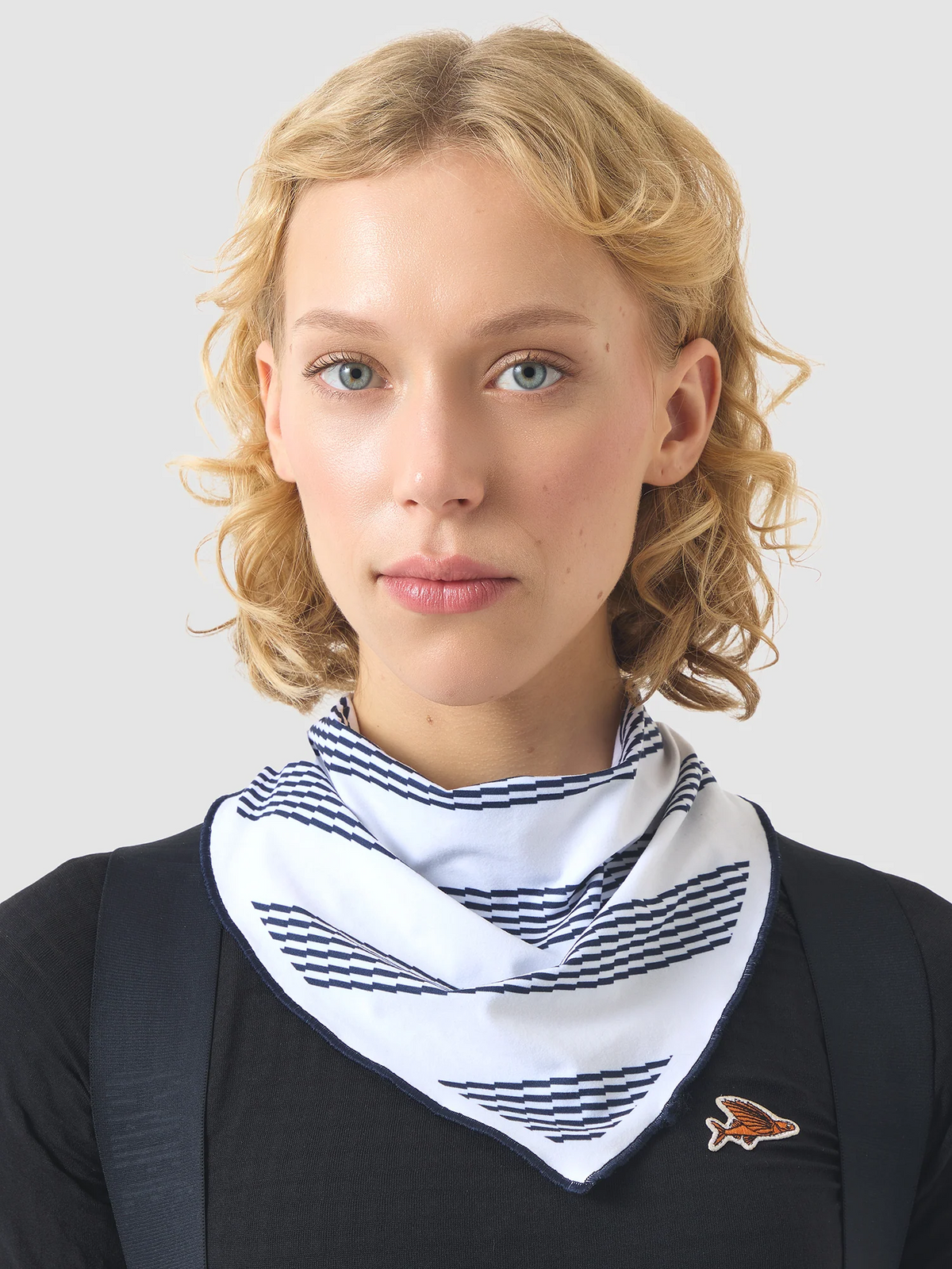 Café du Cycliste 脖圍領巾 Isaure Mariniere 條紋白