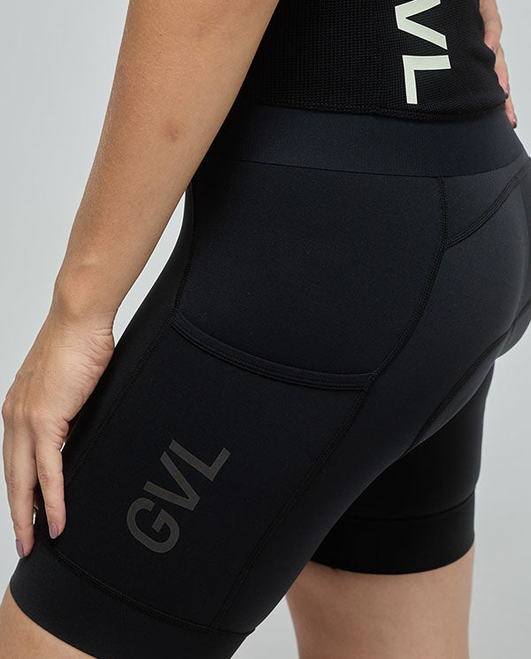 Givelo 磁吸式口袋車褲 MC Cargo Bib Shorts Black 女款 黑