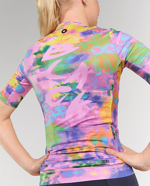 Black Sheep 黑羊 Team SS Jersey - Distressed Pink Floral 女款 粉紫