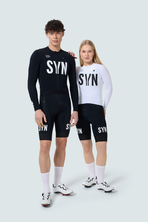 SYN 薄刷毛長袖車衣 Training LS Jersey 2.0 Black 男款 黑