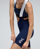 Givelo 磁吸式無痕車褲MAYFLY Bib Shorts Navy 女款 藍