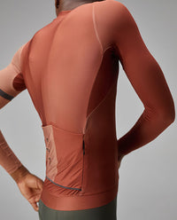 Givelo 薄長袖車衣Jersey LS G90 Autumn 秋楓橘 男女共版