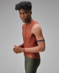 Givelo 薄長袖車衣Jersey LS G90 Autumn 秋楓橘 男女共版