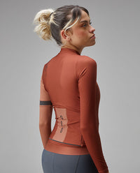 Givelo 薄長袖車衣Jersey LS G90 Autumn 秋楓橘 男女共版