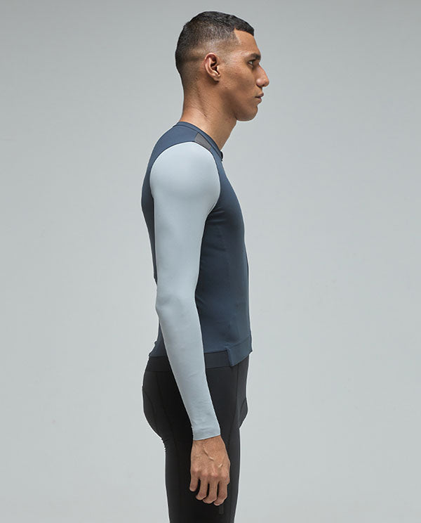 Givelo 薄長袖車衣Jersey LS Modern Classic Franch Navy 藍 男女共版