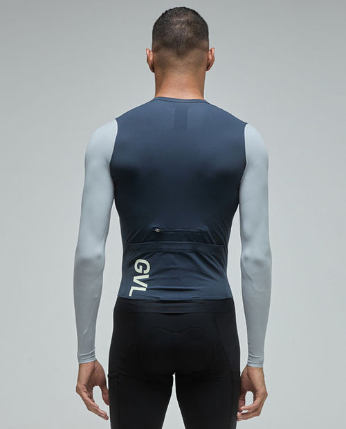 Givelo 薄長袖車衣Jersey LS Modern Classic Franch Navy 藍 男女共版
