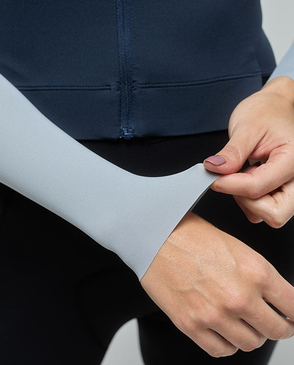 Givelo 薄長袖車衣Jersey LS Modern Classic Franch Navy 藍 男女共版