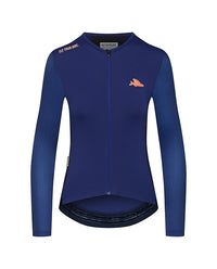 Café du Cycliste 車衣 Roxane LS Jersey Navy 長袖 女款 藍