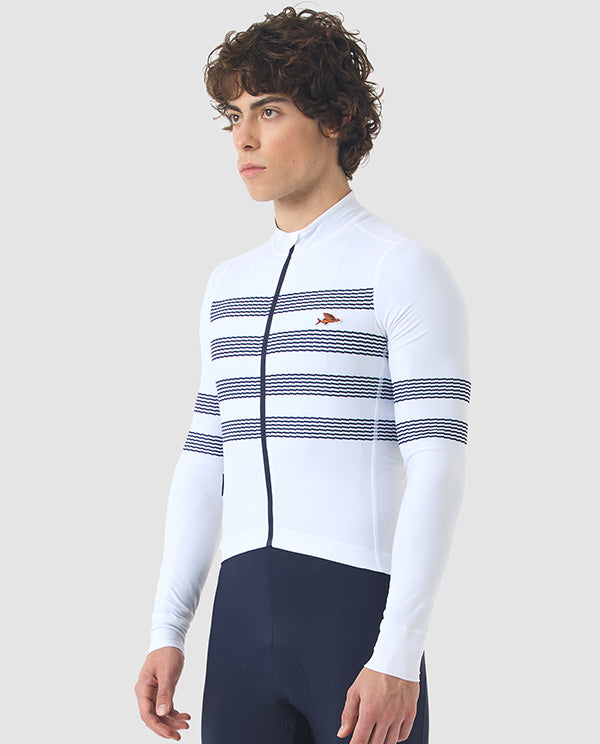 Café du Cycliste 車衣 Charlie White Mariniere 長袖 男款 白