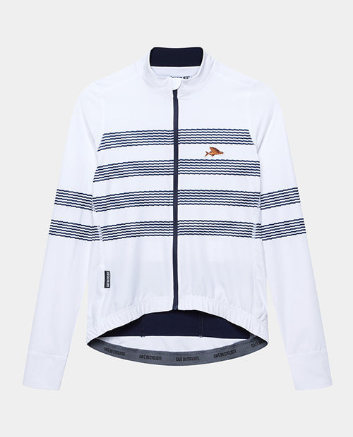 Café du Cycliste 車衣 Charlie White Mariniere 長袖 女款 白