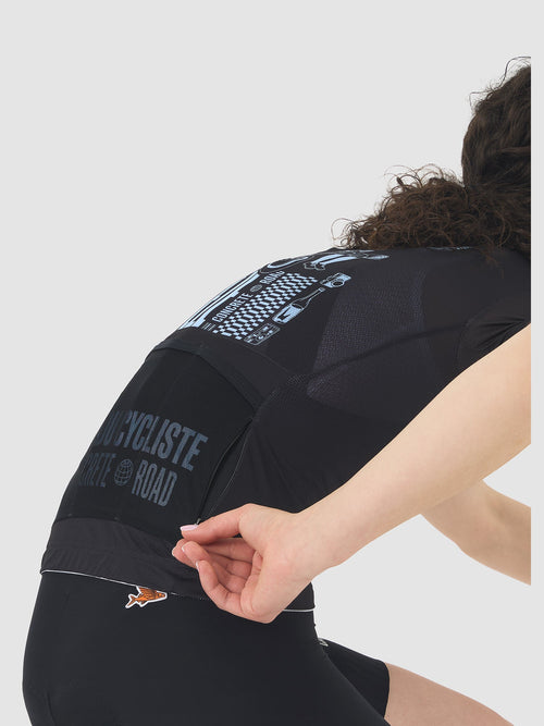 Café du Cycliste 車衣 Col. Eze Superlight Jersey 女款 黑淺藍