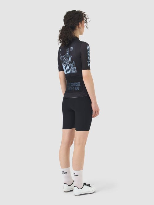 Café du Cycliste 車衣 Col. Eze Superlight Jersey 女款 黑淺藍