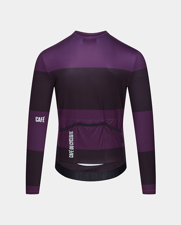 Café du Cycliste 車衣 Constance LS Jersey Black Quetsche 長袖 男款 紫黑條紋