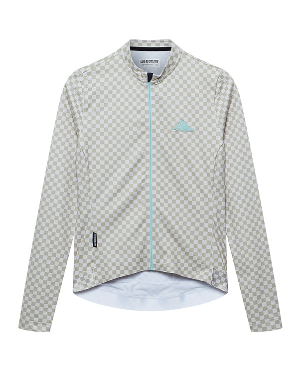 Café du Cycliste 車衣 Constance LS Jersey Puddle 長袖 男款 淺灰格