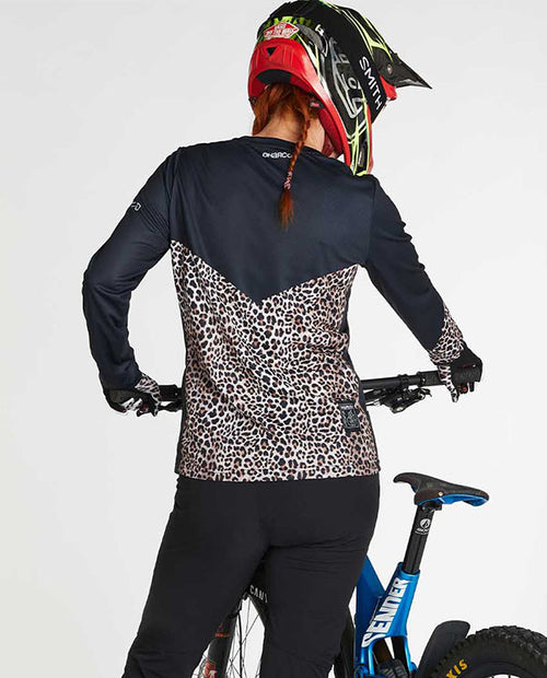 DHaRCO MTB Gravity Jersey Leopard長袖 女-豹紋