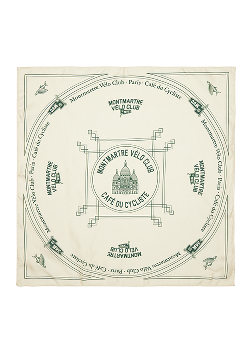Café du Cycliste 絲巾Carre de Soie MVC Silk Scarf Antique White 米