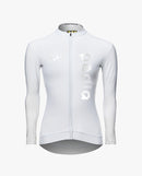 Pedla 薄長袖車衣 Dots Classic LS Jersey Reflective White 女款 白 反光logo