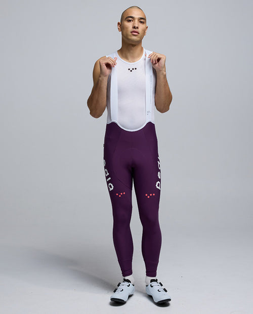 Pedla 薄長褲 Dots SuperFIT2.0 Bib Tight Aubergine 男款 茄紫